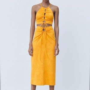 NWOT Zara Midi Skirt with Split in the Back